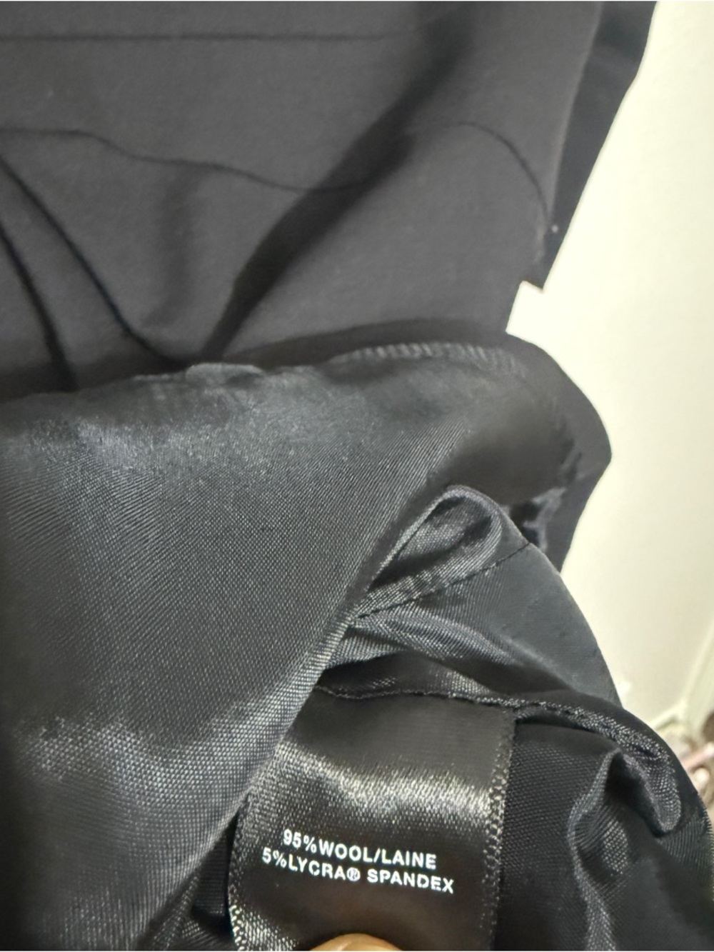 Lafayette148 Center Pleat Wool Dress Black Size 10 Luxury Cocktail Office Wear - Picture 6 of 13